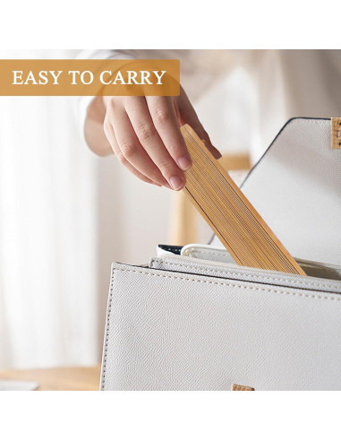 Abanico Plegable de Bambú YOLCAR 23cm - Decorativo y Práctico