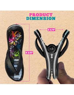 Clips para Toallas de Playa Performore - Paquete de 2, Negro 2