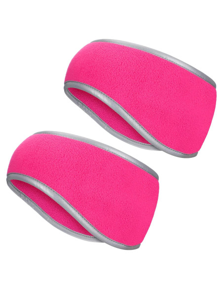 Banda para Correr Geyoga de Forro Polar Rosa Fluorescente