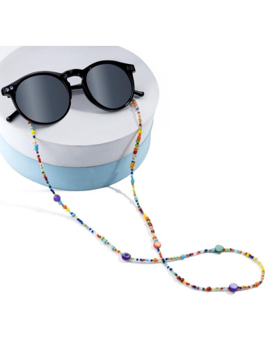 Cadena de Gafas de Mujer CUTEZING con Perlas Coloridas 78 cm