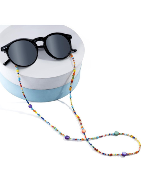Cadena de Gafas de Mujer CUTEZING con Perlas Coloridas 78 cm