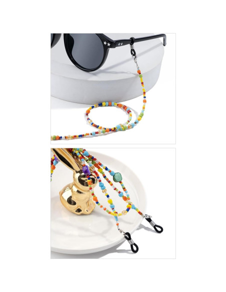 Cadena de Gafas de Mujer CUTEZING con Perlas Coloridas 78 cm