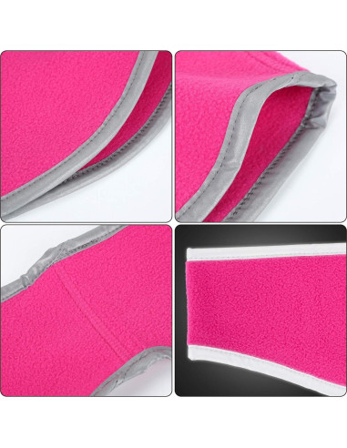 Banda para Correr Geyoga de Forro Polar Rosa Fluorescente