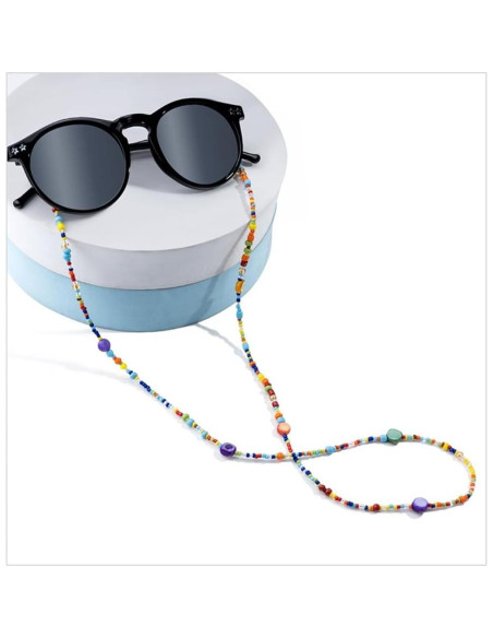 Cadena de Gafas de Mujer CUTEZING con Perlas Coloridas 78 cm