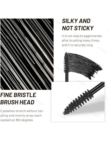 Conjunto de 6 Máscaras de Pestañas Ownest, Resistente al Agua