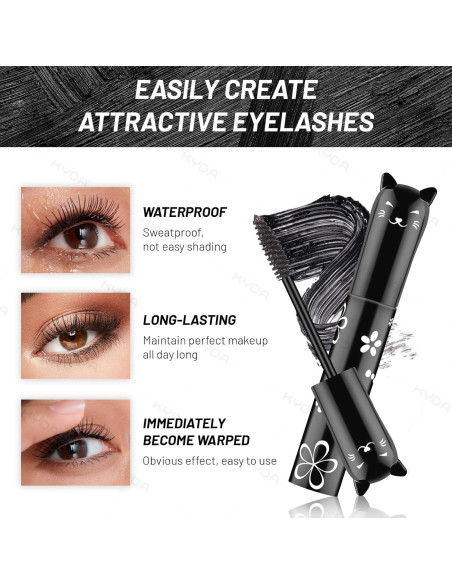 Conjunto de 6 Máscaras de Pestañas Ownest, Resistente al Agua