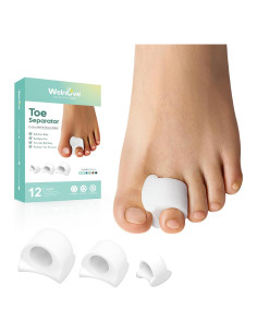 Separador de Dedos Welnove - Corrector para Juanetes y Dedos en Martillo - 3 Tamaños, 6 Piezas