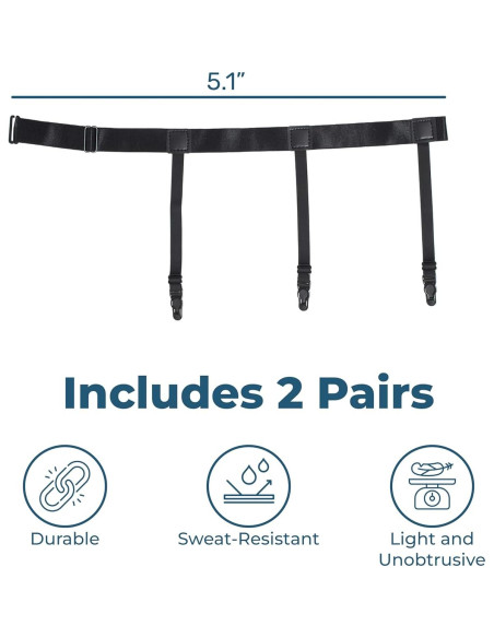 Soportes de Camisa Militar Net Focus para Hombres - 2 Piezas Ajustables