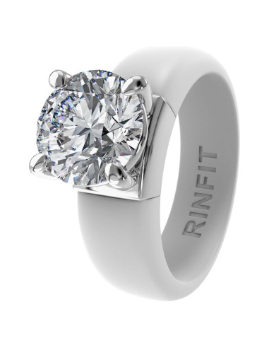Anillo de Silicona Rinfit para Mujeres - Circonita 7mm - Tamaño 5