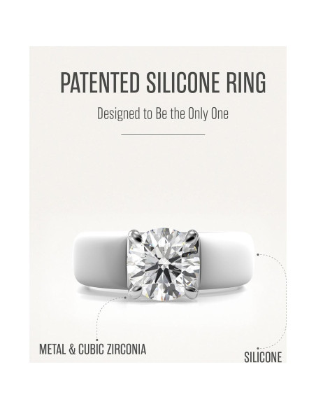 Anillo de Silicona Rinfit para Mujeres - Circonita 7mm - Tamaño 5