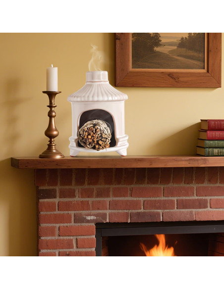 Soporte de Palo Santo Belsea Cerámica Blanca para Incienso