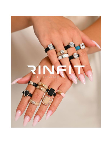 Anillo de Silicona Rinfit para Mujeres - Circonita 7mm - Tamaño 5