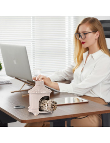 Soporte de Palo Santo Belsea Cerámica Blanca para Incienso