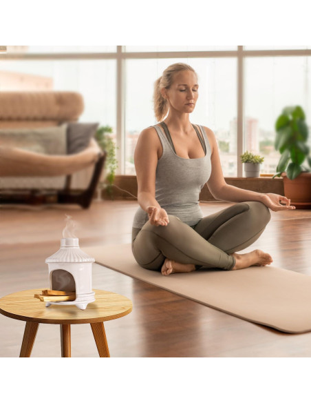 Soporte de Palo Santo Belsea Cerámica Blanca para Incienso