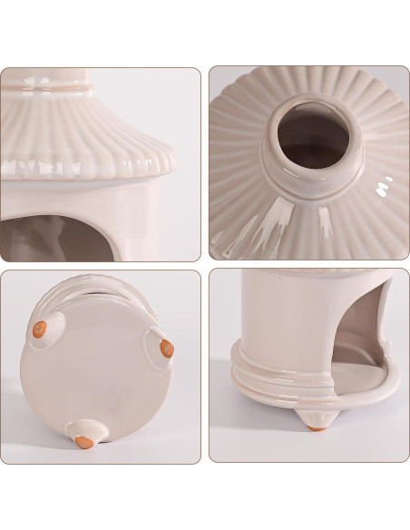 Soporte de Palo Santo Belsea Cerámica Blanca para Incienso