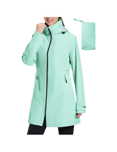 Abrigo de Lluvia Plegable Baleaf Mujer X-Large Verde Claro