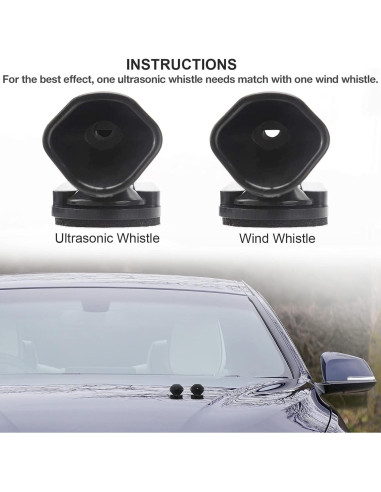 Silbatos de Ciervo SAVITA 4 Piezas Ultrasonido Negro