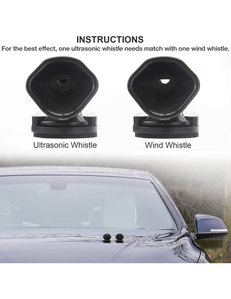 Silbatos de Ciervo SAVITA 4 Piezas Ultrasonido Negro