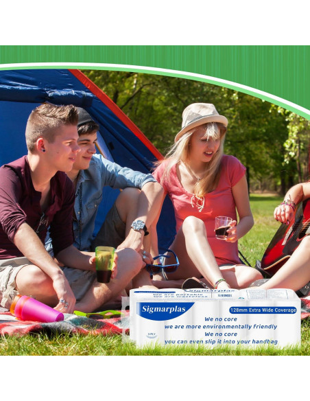 Papel Higiénico de Viaje Sigmarplas 12 Rollos 3 Capas Disolvente