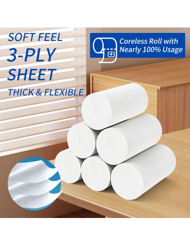 Papel Higiénico de Viaje Sigmarplas 12 Rollos 3 Capas Disolvente