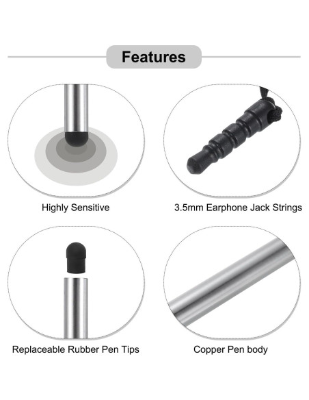 Bolígrafo Estilógrafo Metálico Retráctil MECCANIXITY 5 Pcs