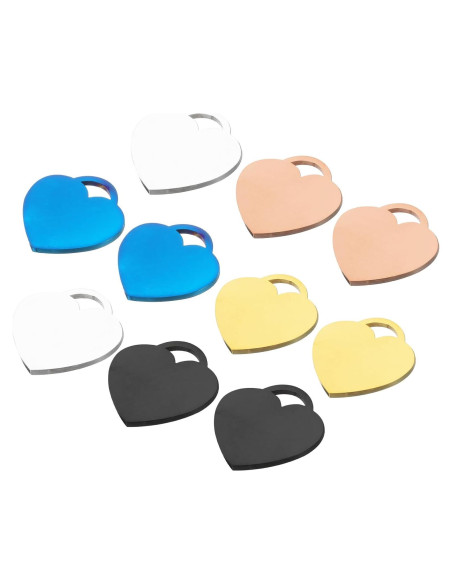 Pulseras de Encanto Corazón MECCANIXITY 10Pcs 31x30mm