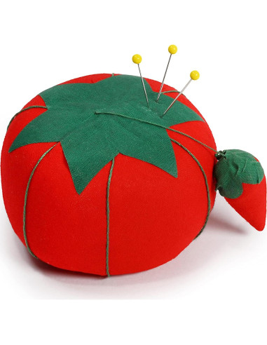 Cojín de Alfileres Grande Dritz 10.16 cm Rojo con Fresa Emery