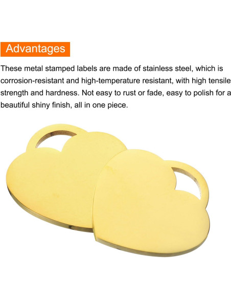 Pulseras de Encanto Corazón MECCANIXITY 10Pcs 31x30mm