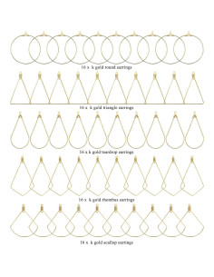 Kit de Aros de Aretes YaeYur 80 Piezas Geométricos DIY 2