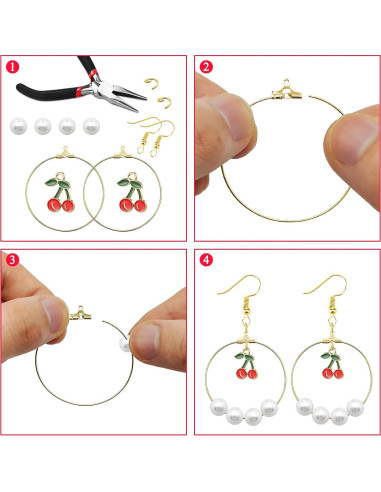 Kit de Aros de Aretes YaeYur 80 Piezas Geométricos DIY