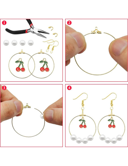 Kit de Aros de Aretes YaeYur 80 Piezas Geométricos DIY