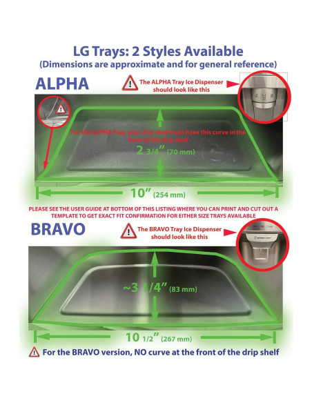 Bandeja de goteo para refrigeradores LG Alpha Negra