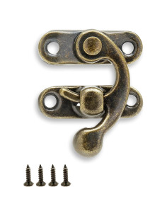 10 Ganchos de Cierre Antiguos Rierdge para Caja de Joyería Bronce