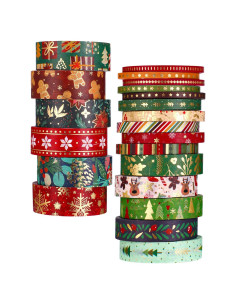 Cinta Washi Dorada Navidad Outus 21 Rollos Autoadhesiva