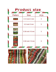 Cinta Washi Dorada Navidad Outus 21 Rollos Autoadhesiva 2