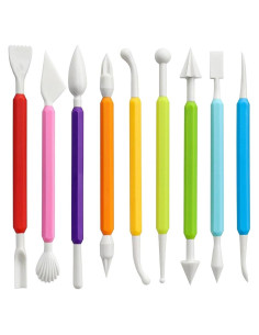 Juego de 9 Herramientas de Modelado de Arcilla Jepeux