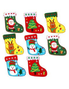 8 Kits de Manualidades de Fieltro Navidad Yssreey - Calcetines DIY