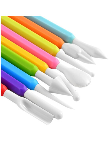 Juego de 9 Herramientas de Modelado de Arcilla Jepeux