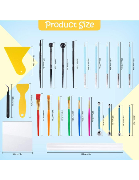 Juego de Herramientas de Escultura de Arcilla Rustark, 24 Piezas