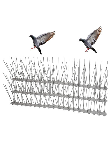 Picos de Aves Bird-Away 1.5m Acero Inoxidable 3 Tiras