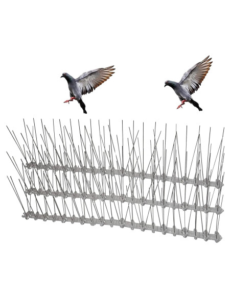 Picos de Aves Bird-Away 1.5m Acero Inoxidable 3 Tiras