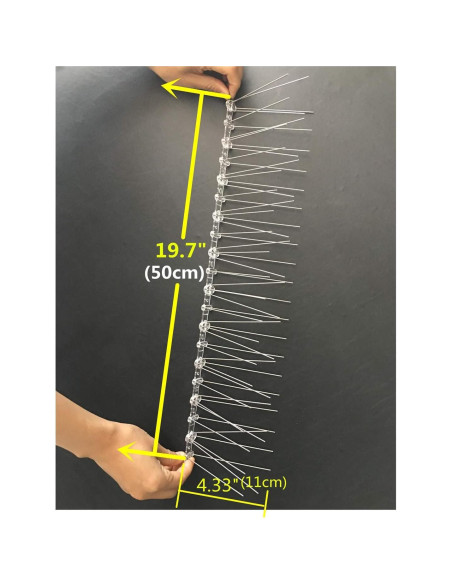 Picos de Aves Bird-Away 1.5m Acero Inoxidable 3 Tiras