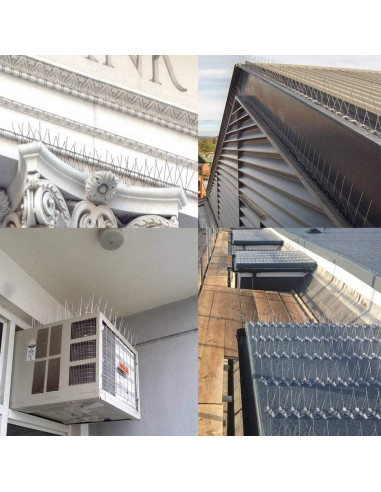 Picos de Aves Bird-Away 1.5m Acero Inoxidable 3 Tiras