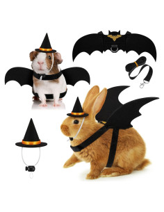 Disfraz para Mascotas Halloween Amylove Alas de Murciélago y Sombreros