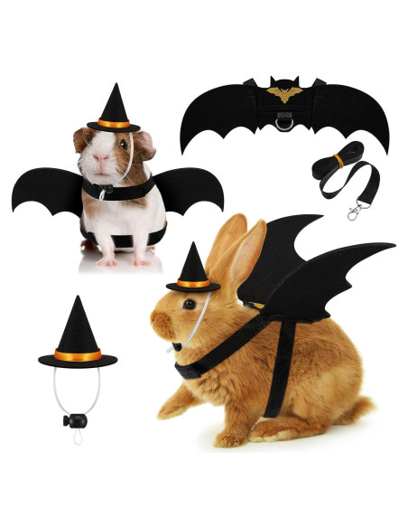 Disfraz para Mascotas Halloween Amylove Alas de Murciélago y Sombreros