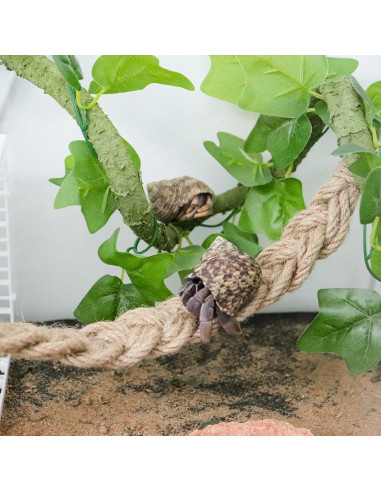 Escalera de Cuerda para Reptiles Neeenn 66cm Cánamo Natural