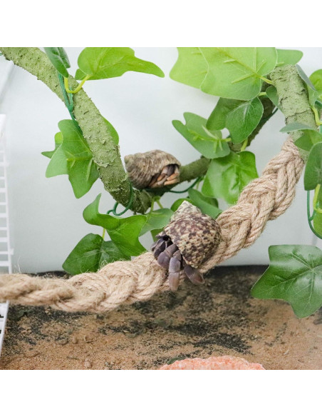 Escalera de Cuerda para Reptiles Neeenn 66cm Cánamo Natural