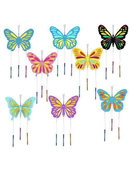 Kit de Campanas de Viento DIY CRASPIRE - 16 Piezas de Madera