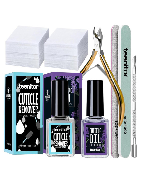 Set de Cuidado de Cutículas Teenitor - Suavizante y Aceite Lavanda
