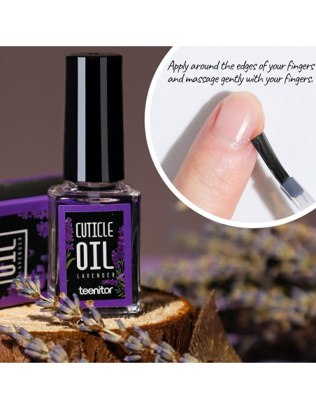 Set de Cuidado de Cutículas Teenitor - Suavizante y Aceite Lavanda